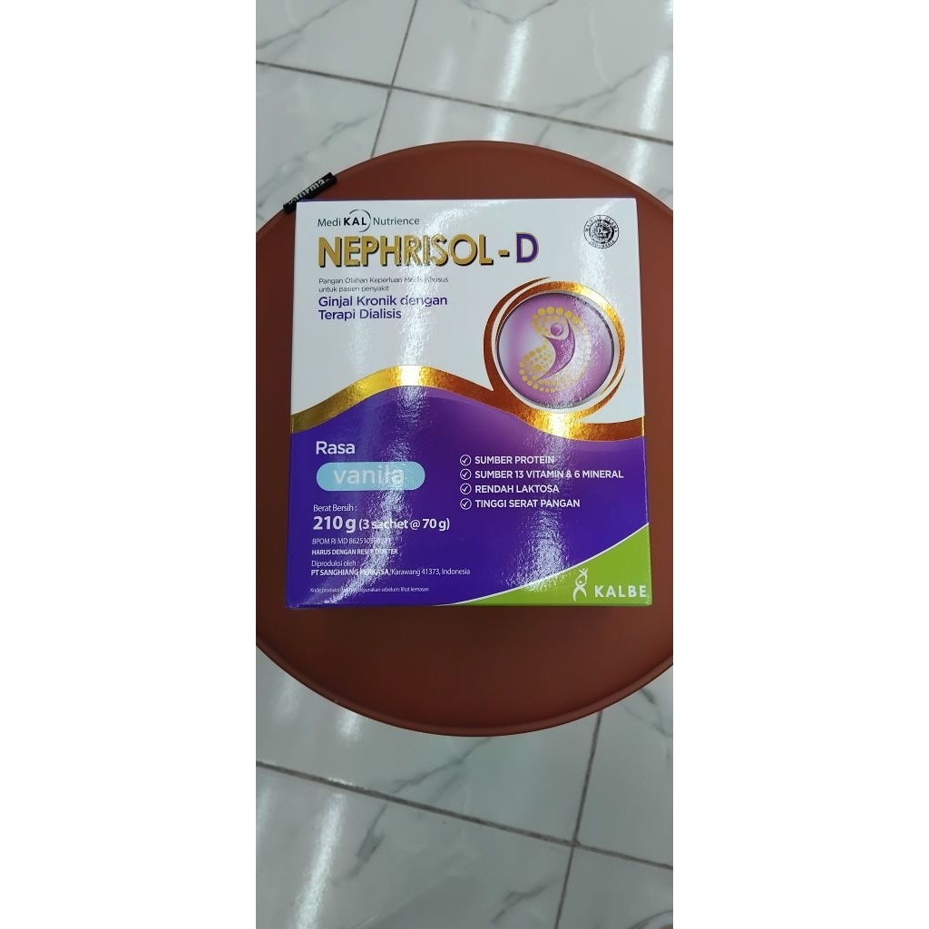 

NEPHRISOL- D RASA VANILA 210 GRAM ( 3 SACHET)