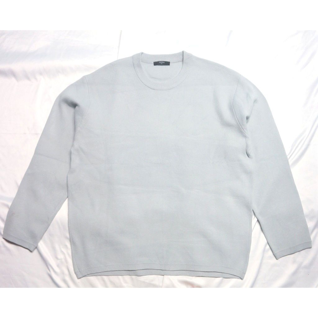 TOPTEN Baby Blue Tebal Lembut XL noda sedikit Knitwear Sweater Sweatshirt Crewneck Rajut Wool Jaket