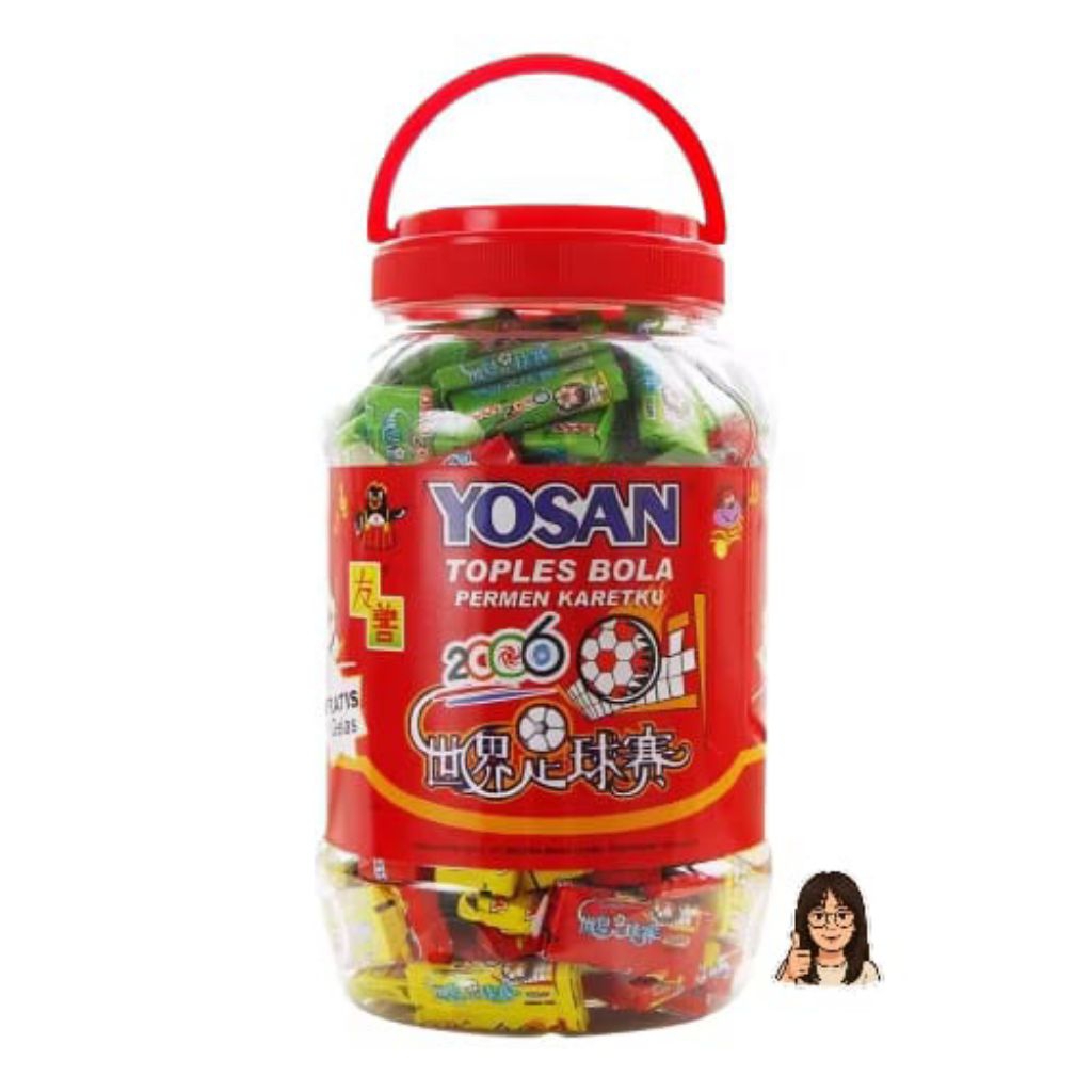 

YOSAN PERMEN KARET JADUL TOPLES/YOSAN BUBBLE GUM TOPLES ISI 200