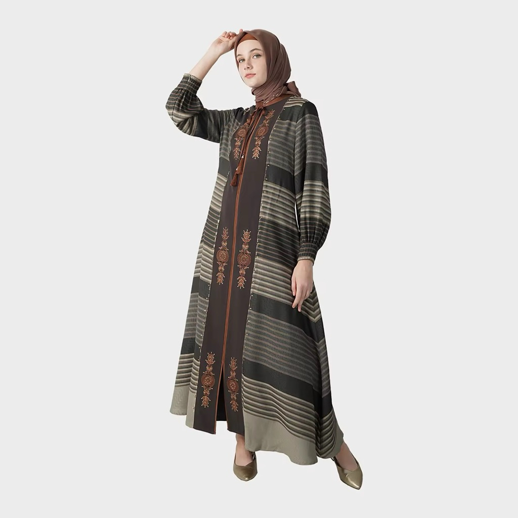 ABAYA HIKMAT FASHION ORIGINAL A8966-02