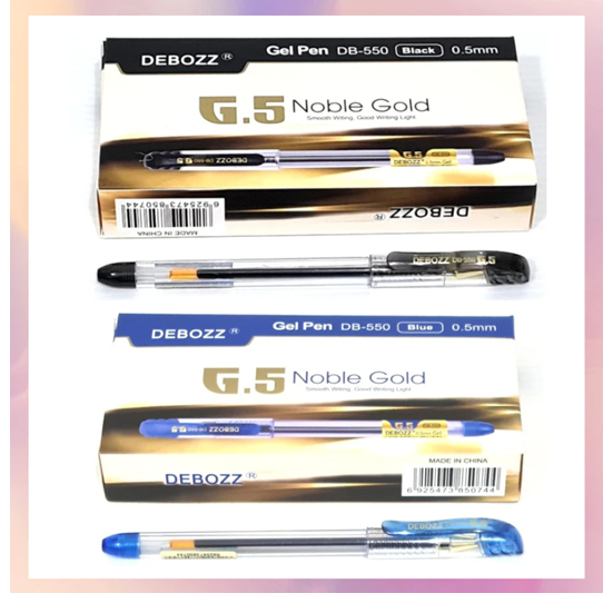 

Pena Debozz NobleGold DB-550 Hitam/Biru 0.5mm (1 kotak=isi 12 pcs)