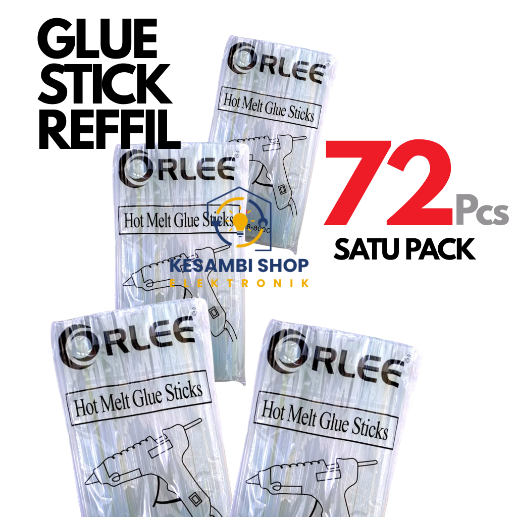

LEM BAKAR / HOT MELT GLUE (1 PACK) ISI LEM TEMBAK KECIL PANJANG 28cm (ISI 72Pcs) UKURAN KECIL