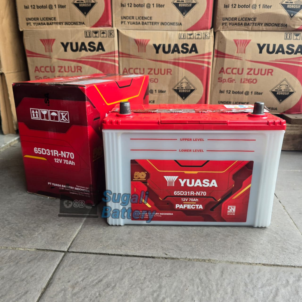 Aki Mobil YUASA N70 65D31R Pafecta Aki Basah ORIGINAL YUASA 12 Volt 70Ah