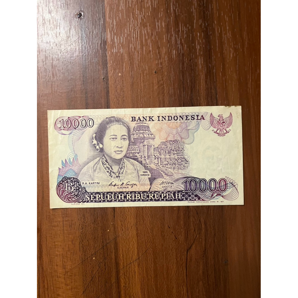 Uang Kertas 10000 Rupiah 1985 Seri Pahlawan Koleksi Kuno