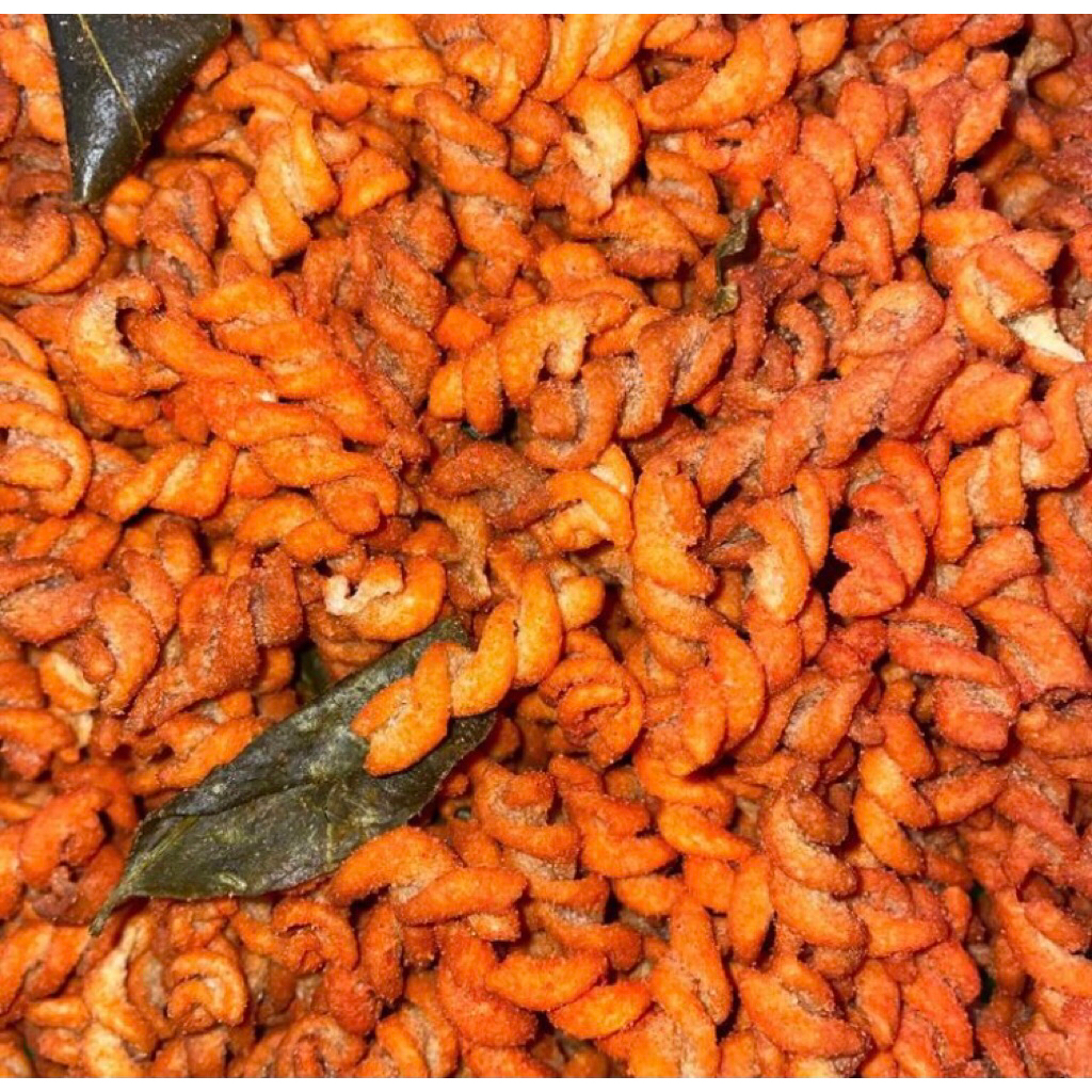 

Makaroni Spiral - Ulir - Pedas Daun Jeruk - Xtra Pedas 250 gr, siap menemani galau mu