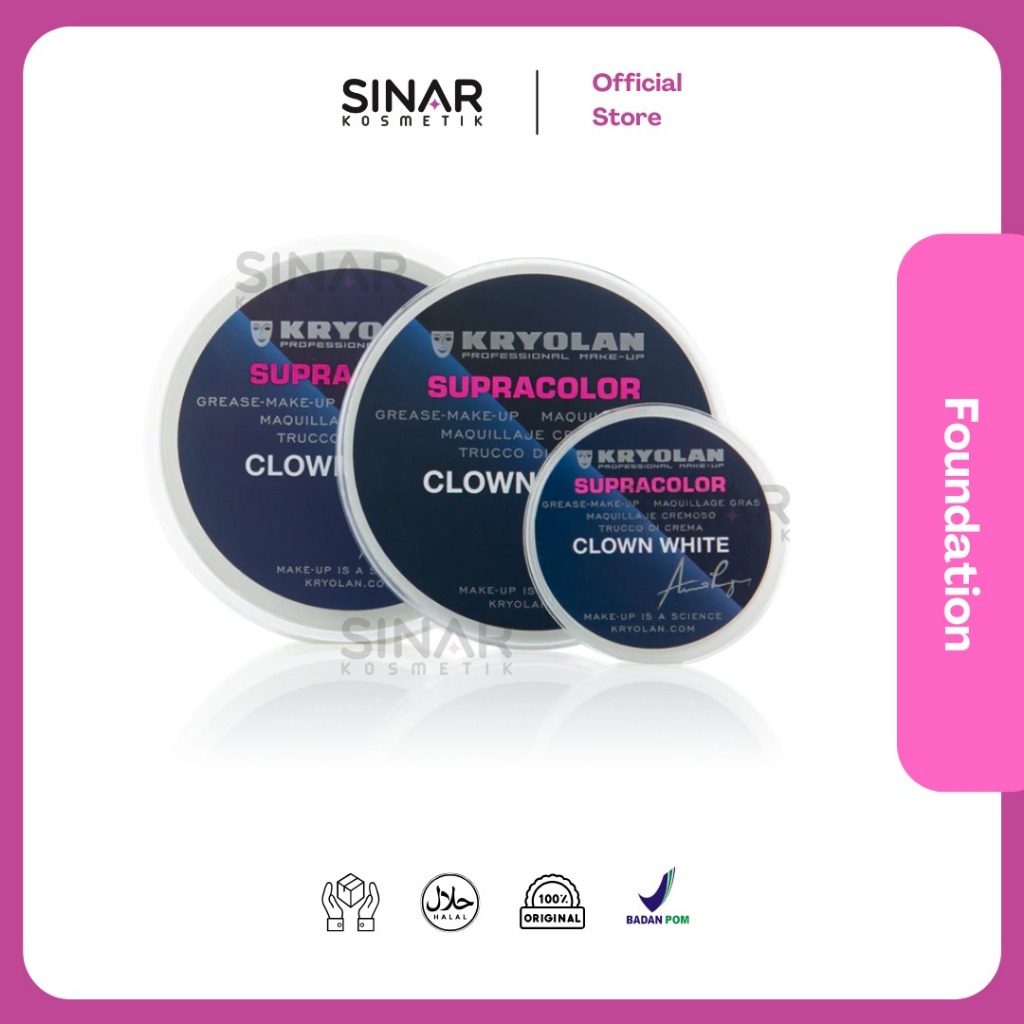 Kryolan Supracolor Foundation 15ml / 55ml - 3W / 4W / 5W Alas Bedak untuk Pengantin / Professional M