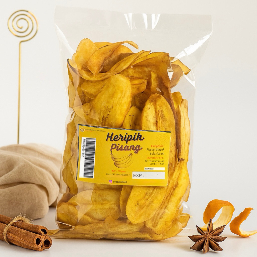 

KERIPIK PISANG GURIH MANIS ELZA PUTRA FOOD | Netto 175 gram