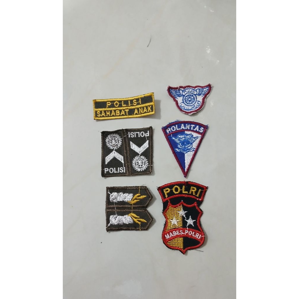 BORDIR POLISI ANAK / ATRIBUT POLISI ANAK / BORDIR BAJU POLISI ANAK /BORDIR POCIL