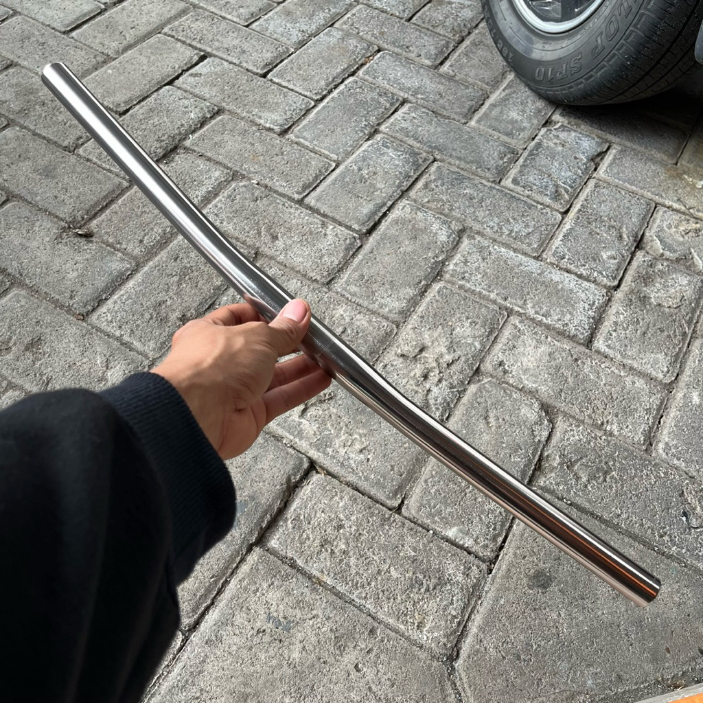 Setir stang flat chrome almini alloy sepeda federal mini ctb mtb insert stem 25,4 diameter stang 22,