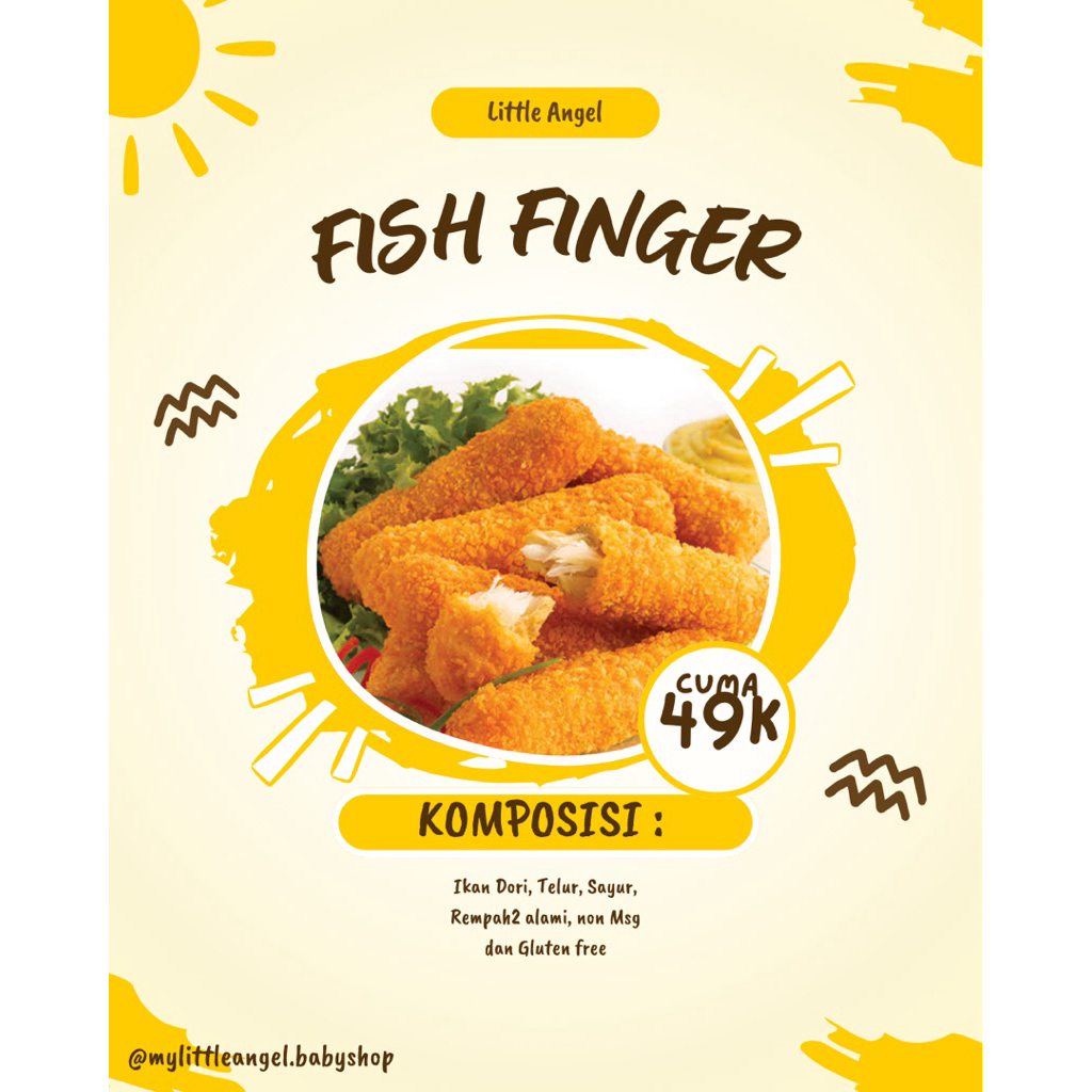 FROZEN FOOD NON MSG FINGER FISH/NUGGET/NUGGET IKAN