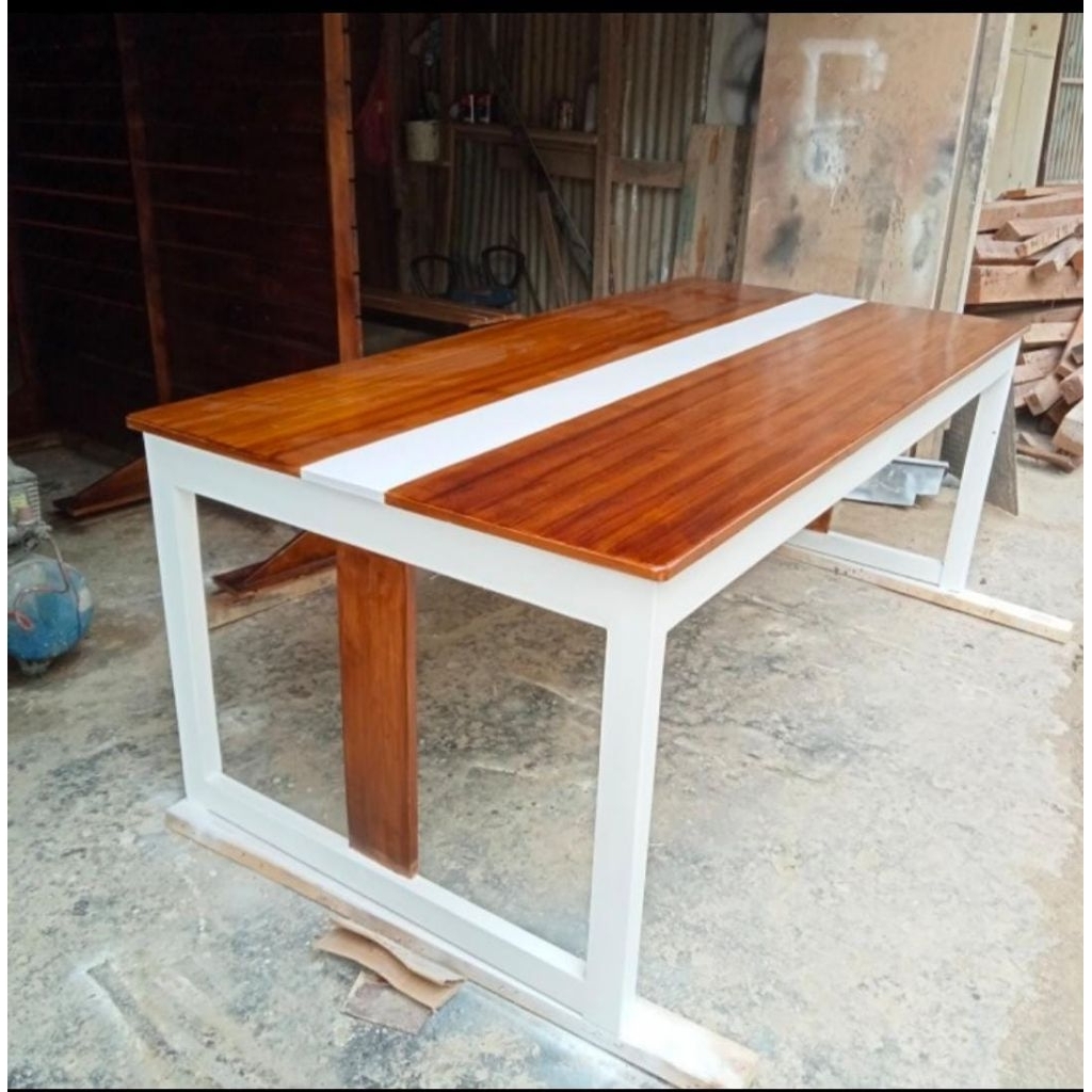 MEJA PANJANG 2 meter/MEJA meeting kayu jati belanda