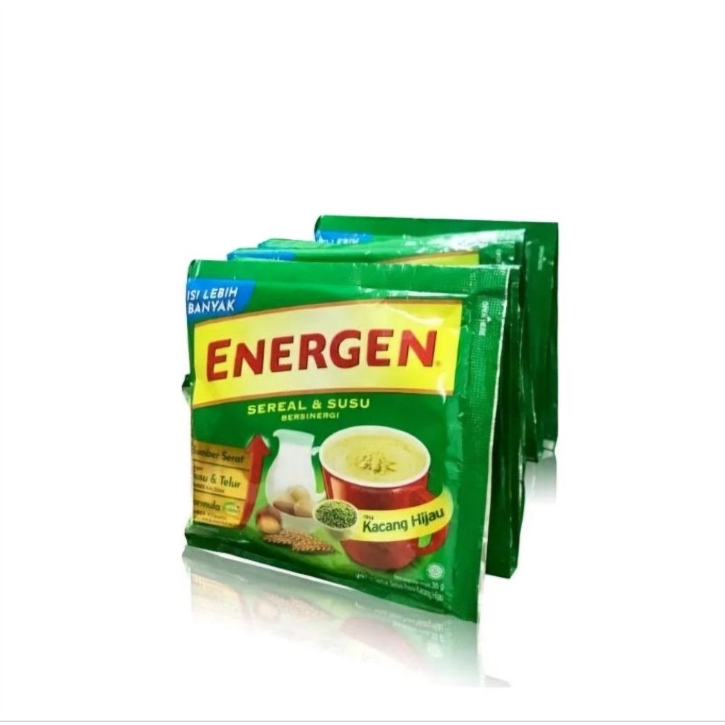 

MINUMAN SEREAL DAN SUSU ENERGEN RASA KACANG HIJAU 1 RENCENG ISI 10 SASET