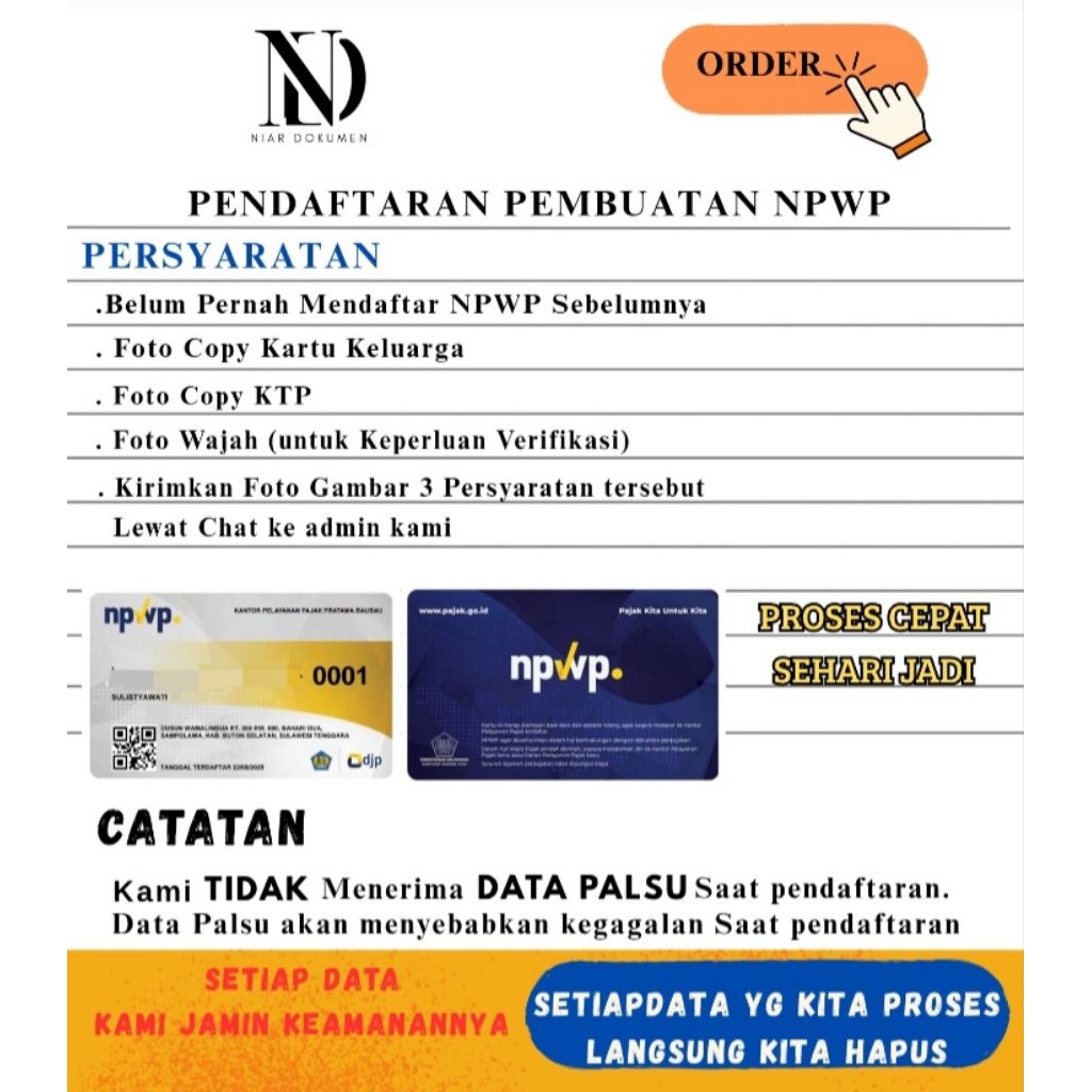 

KARTU ID CARD DAN DAFTAR NP WP