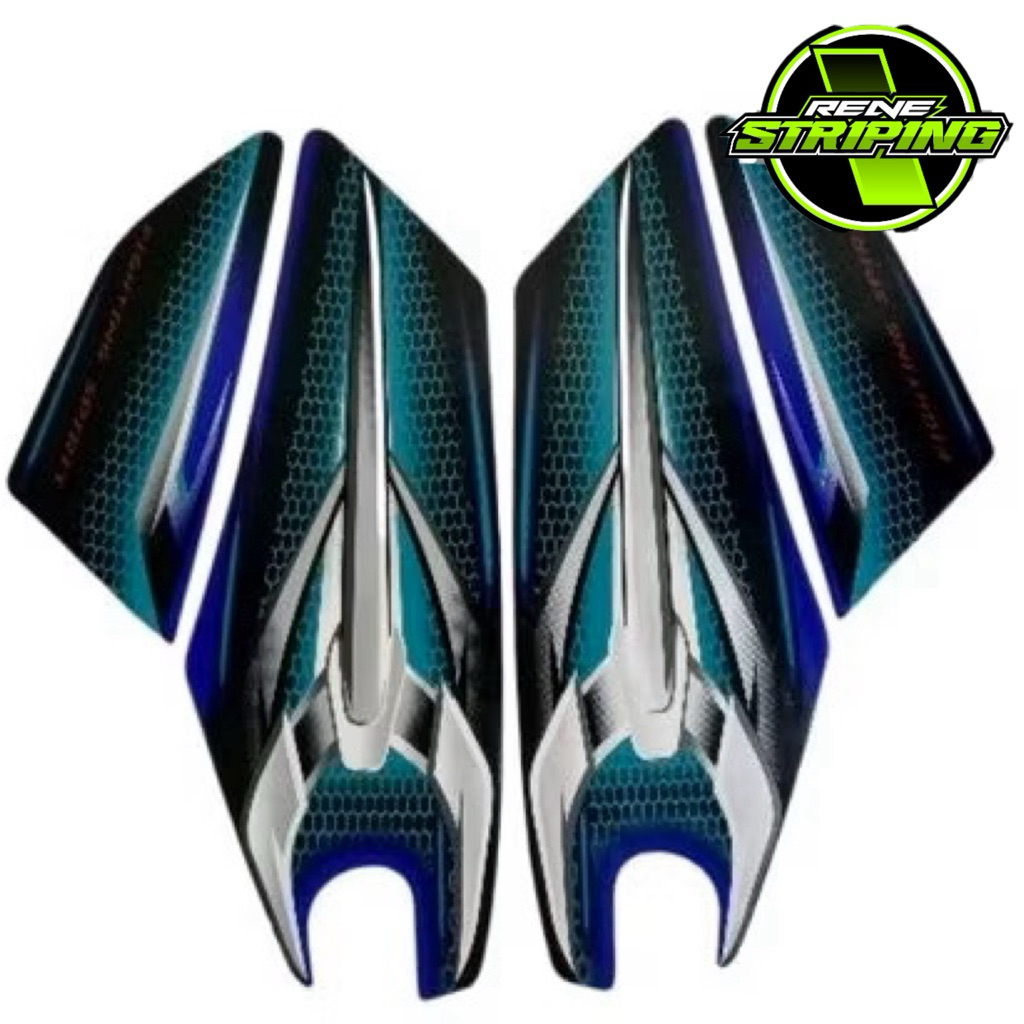 sticker stiker striping lis les polet standar ori yamaha rx king 2007 glossy metalik biru