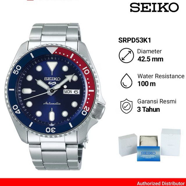 SEIKO SRPD53K1 SEIKO 5 SPORT JAM TANGAN PRIA AUTOMATIC