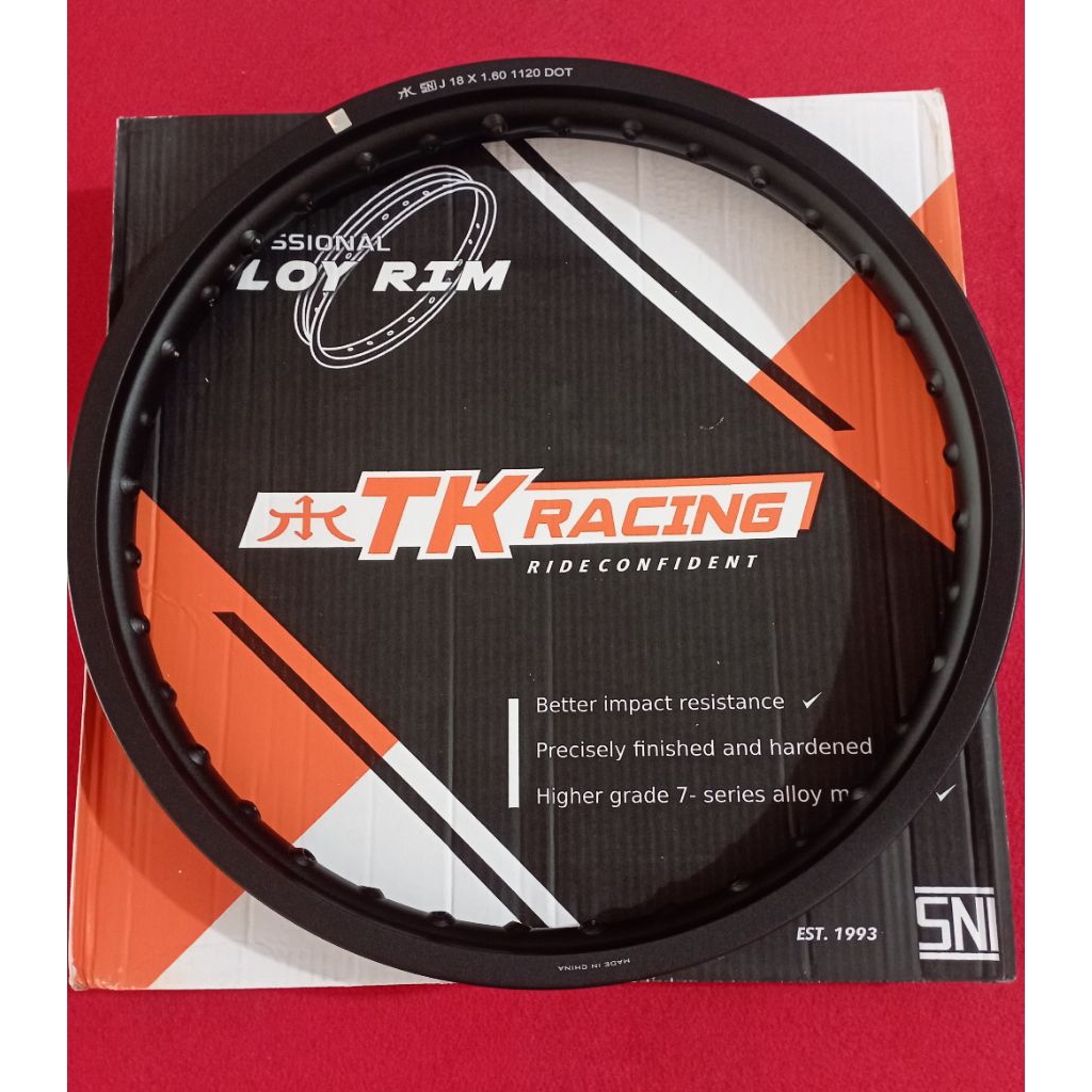 Lingkar TK 18 160 Black Exceed Veleg Jari Jari Hitam Jeruk Velg Motor Hitam Doff Rim Original TK Rac