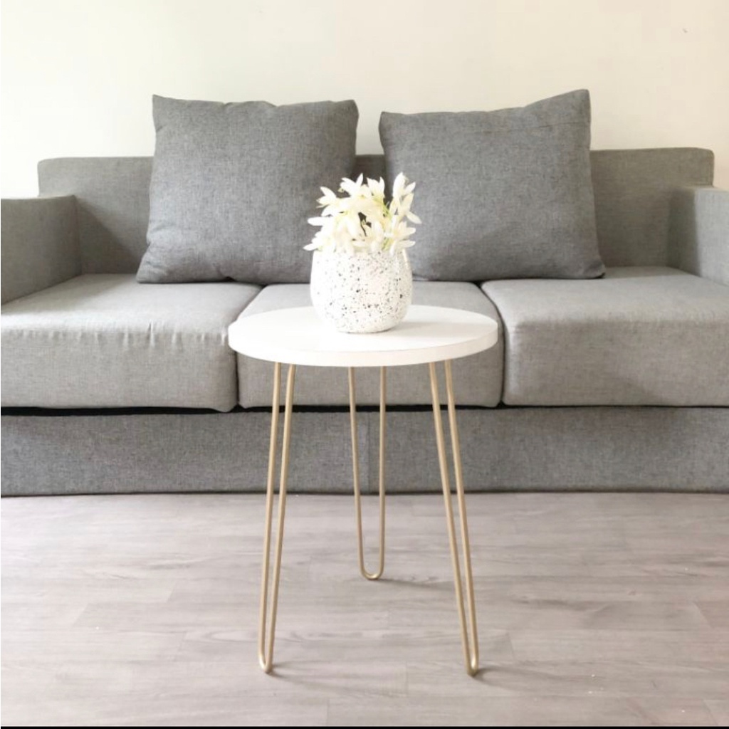 Meja bulat Retro Minimalis meja tamu meja teras meja hias 40x40 / 30x30