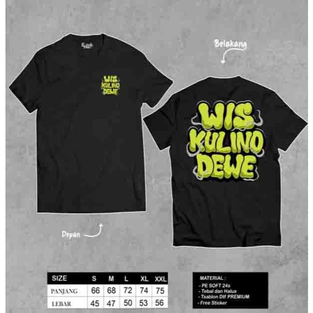 Kaos Wis Kulino Dewe Kaos Distro PRIA KEREN BISA COD KAOS KATA2 JAWA