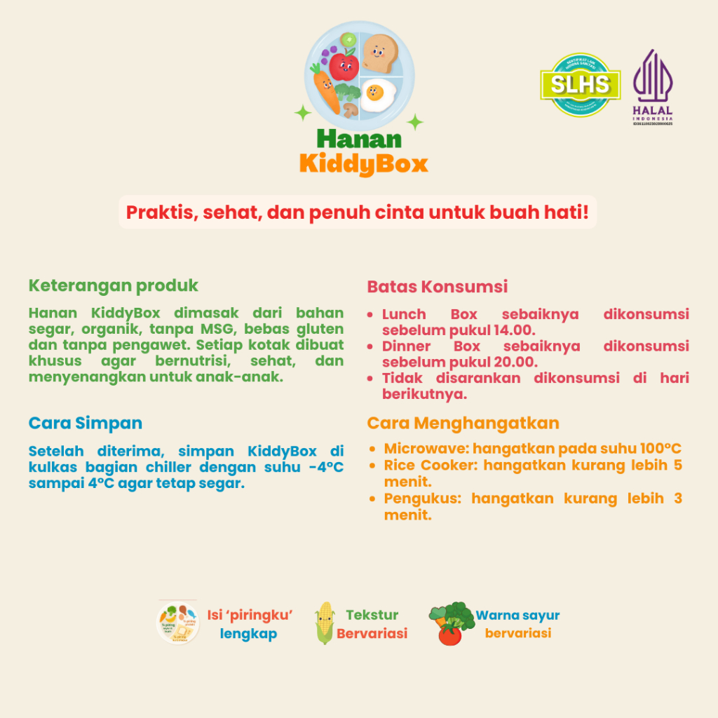 Any Yummy Hanan Kiddybox - Kids Meal Catering (5 Hari)