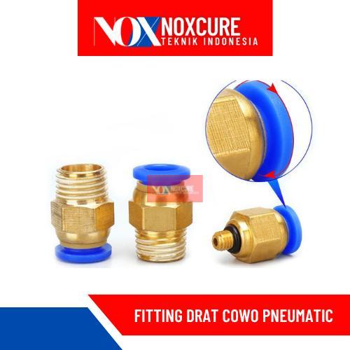 MPC 08-M5 Fitting Lurus Male Slip Lock Selang 8mm Drat M5 (5mm)