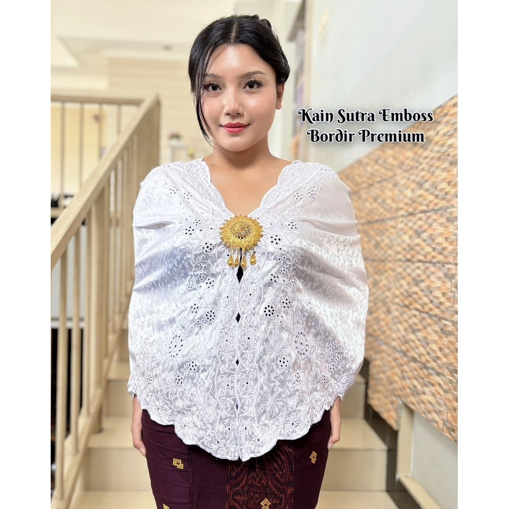 Kain Kebaya Sutra Embos Bordir Premium Terbaru|Kain Sutra Embos Bordir Premium Terbaru|Kain Bordir S
