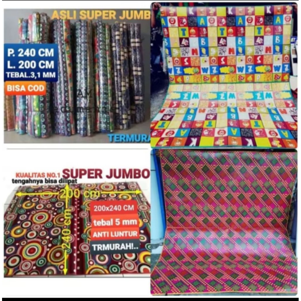 TIKAR/KARPET SPON EVA BESAR ALAS TIDUR/ALAS DUKUK KULITAS INPOR