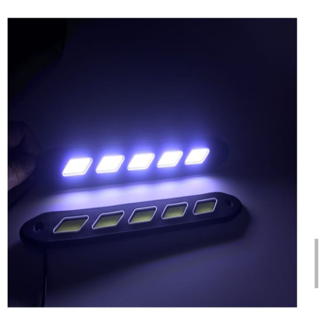 COD lampu DRL COB LED lampu bumper mobil