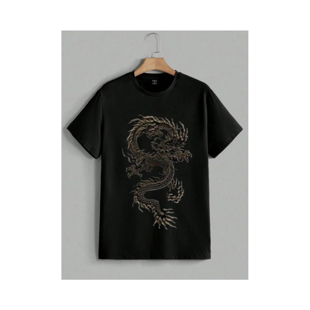 KAOS NAGA HITAM / KAOS DISTRO MURAH / KAOS HITAM UNISEX