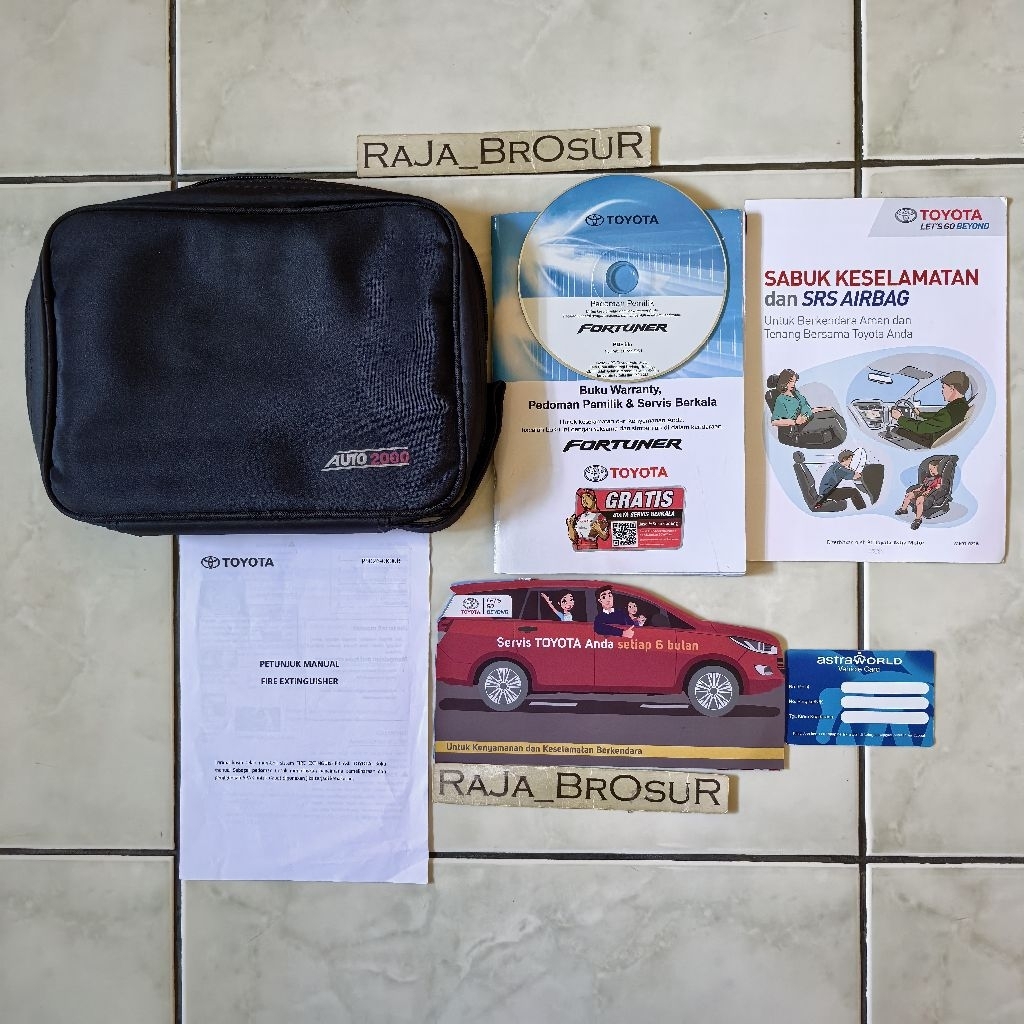 Buku warranty, pedoman pemilik & servis berkala + CD VCD Manual book Toyota Fortuner 2021-Sekarang F