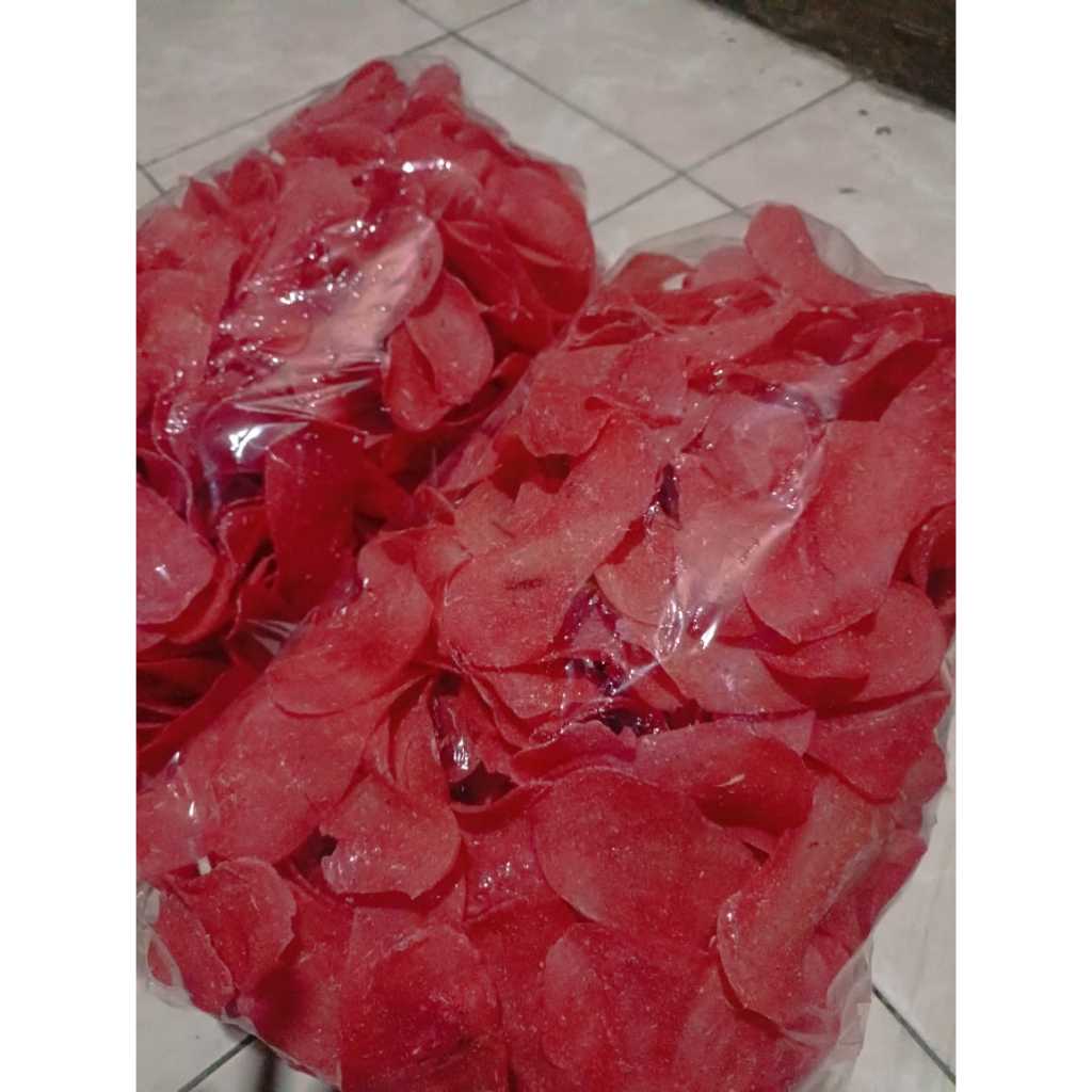 

Krupuk Singkong Merah Premium - Gurih, Renyah, Asli Home Made