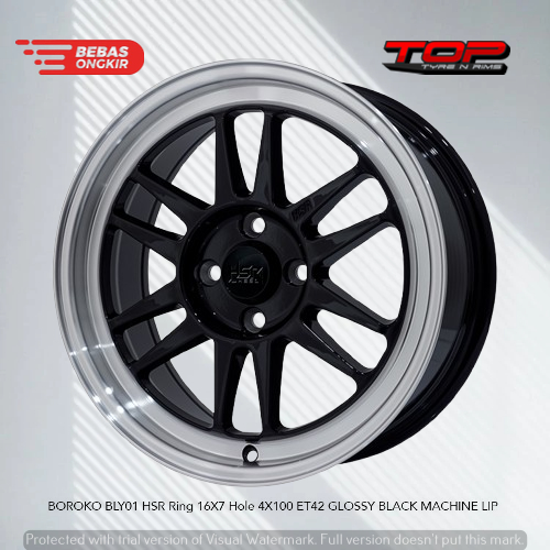 Velg Mobil Original Ring 16 - Pelek HSR WHEEL BLY01 Untuk Brio Calya Vios Raize Yaris R16