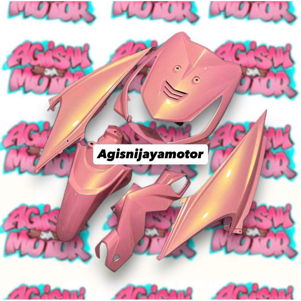 FULL BODY HALUS HONDA BEAT KARBU / BODY BEAT KARBU PINK LEMBAYUNG GOLD / BODY BEAT KARBU