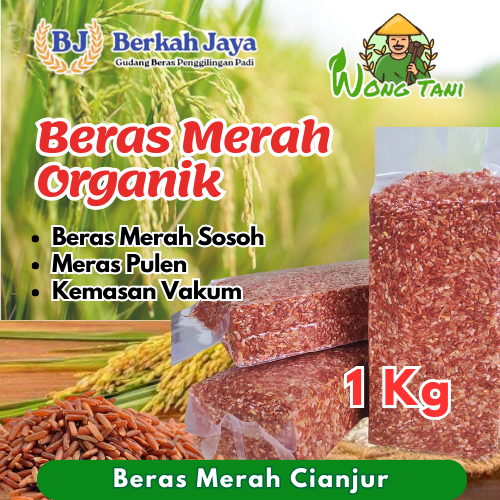 

BERAS MERAH ORGANIK SOSOH - Netto 1 KG (Sangat Cocok untuk Diabetes dan Diet)
