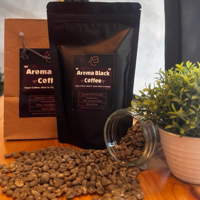 200 gr AROMA BLACK COFFEE kopi arabika gayo kopi arabica aceh ground coffee roasted coffee biji kopi