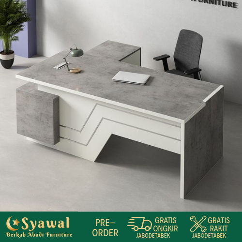 Meja Kerja Ekesutif Meja Kantor Letter L Warna Kombinasi Bisa Custom