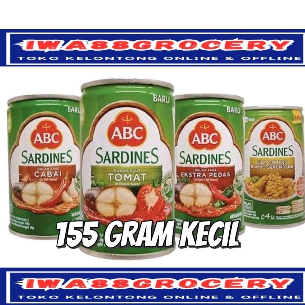 

Abc sardines 155gr kaleng all variant