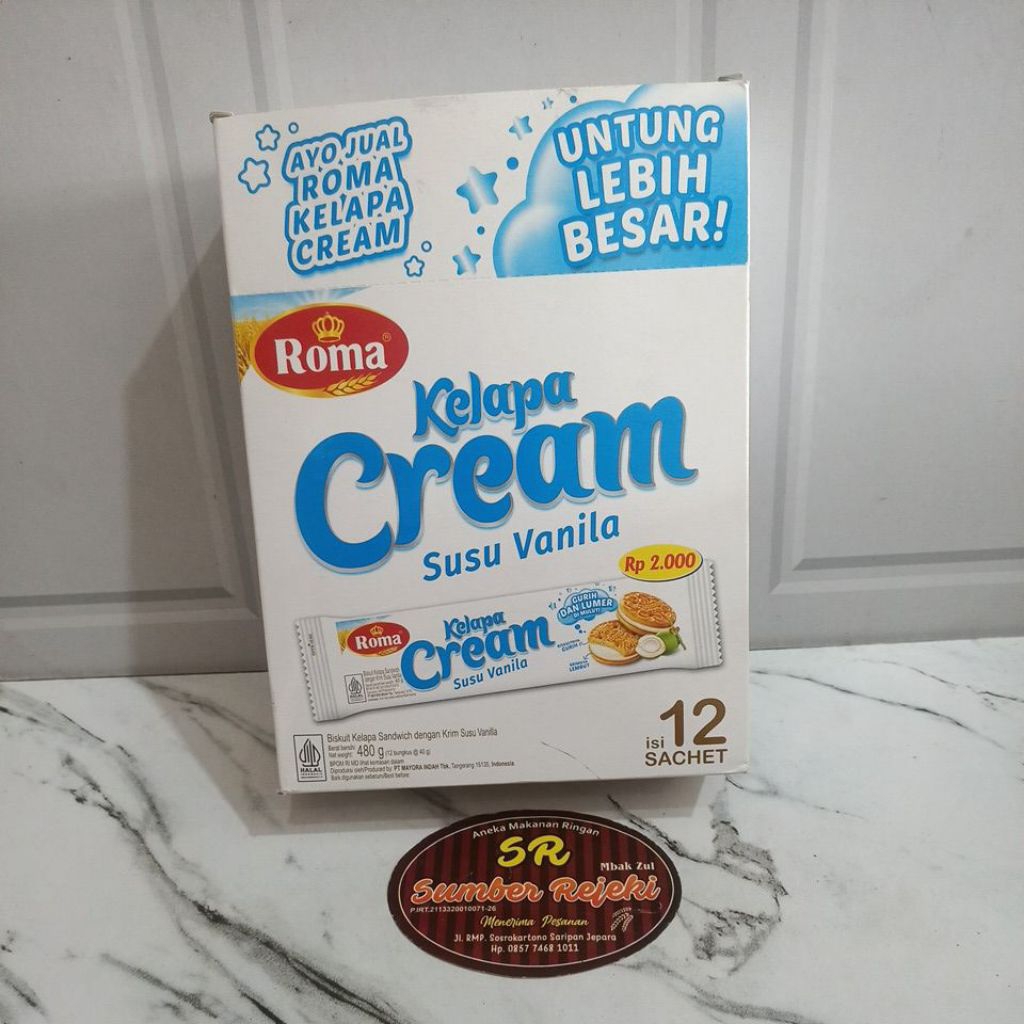 

ROMA KELAPA CREAM VANILLA ISI 12 BUNGKUS