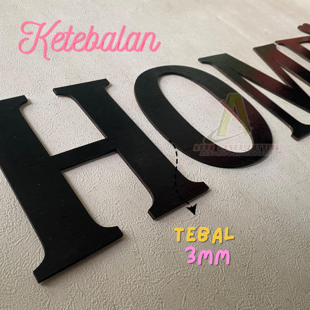 HURUF TIMBUL KAYU PLYWOOD CUSTOM / HURUF TIMBUL KAYU PLYWOOD / HURUF KAYU PLYWOOD