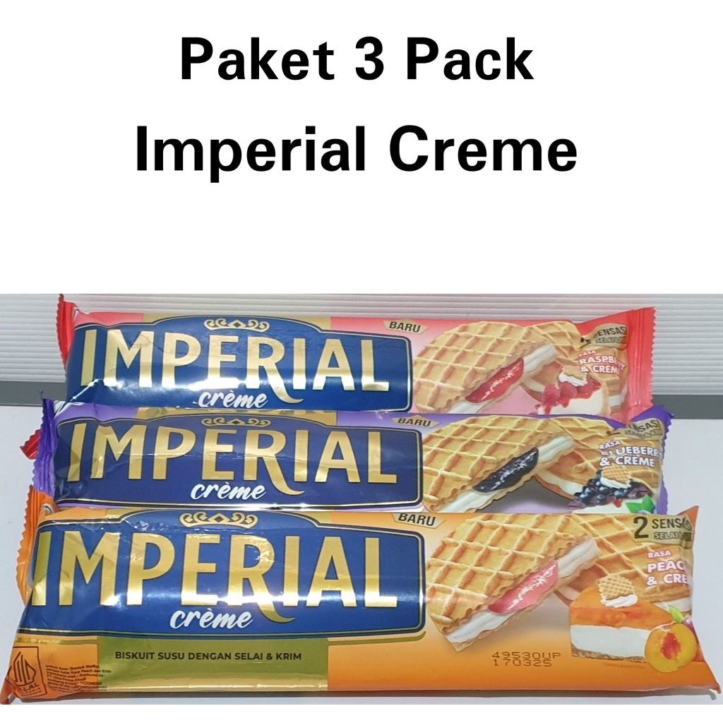

PAKET 3 PACK BISKUIT SUSU BENTUK WAFEL IMPERIAL CREME 108 gram