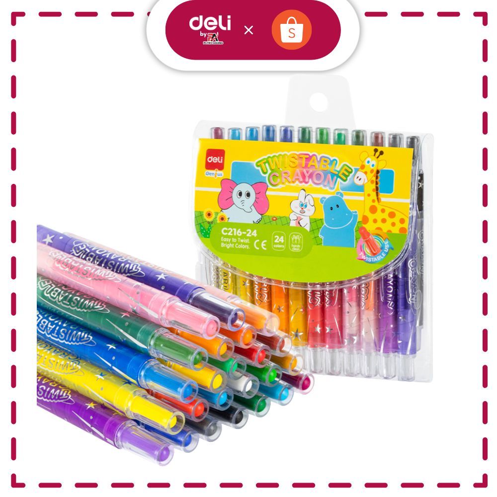 

Deli Twistable Crayon / Krayon Putar EC216-24