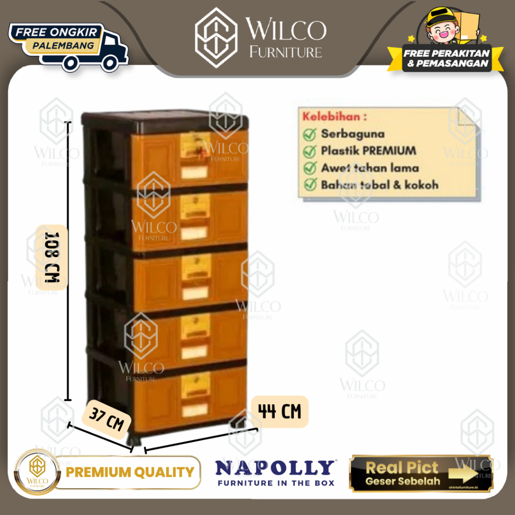 Rak Susun Plastik Napolly/ Rak serbaguna 4 Susun