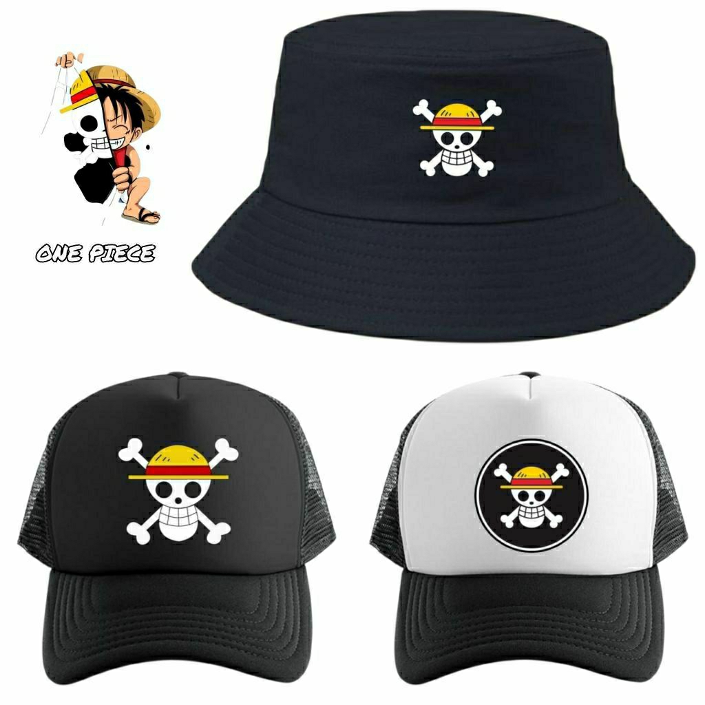 Topi one piece anime topi baseball one piece snapback hiphop one piece bucket one piece topi trucker