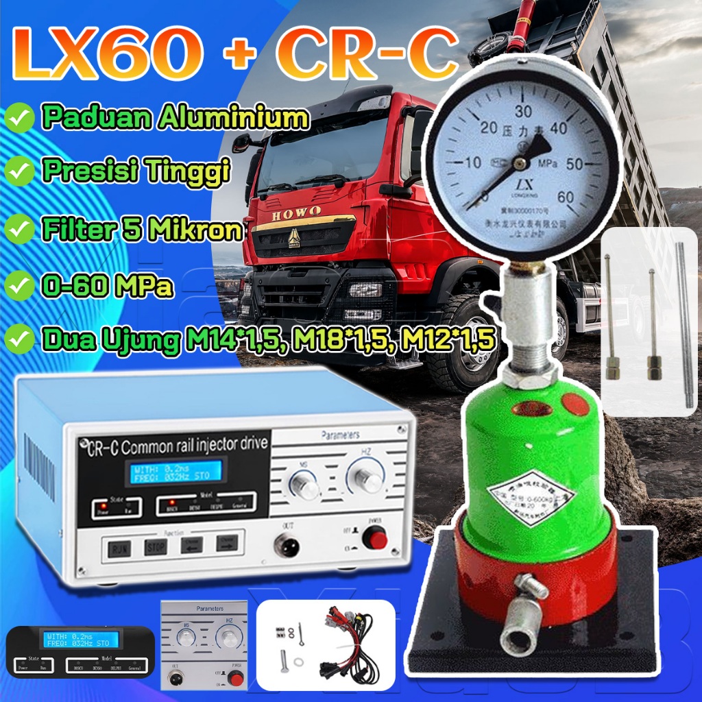 Diesel Common Rail Injector Tester LX60 Nozzle Injector Tester Penguji Diesel Injector Nozzle Pressu