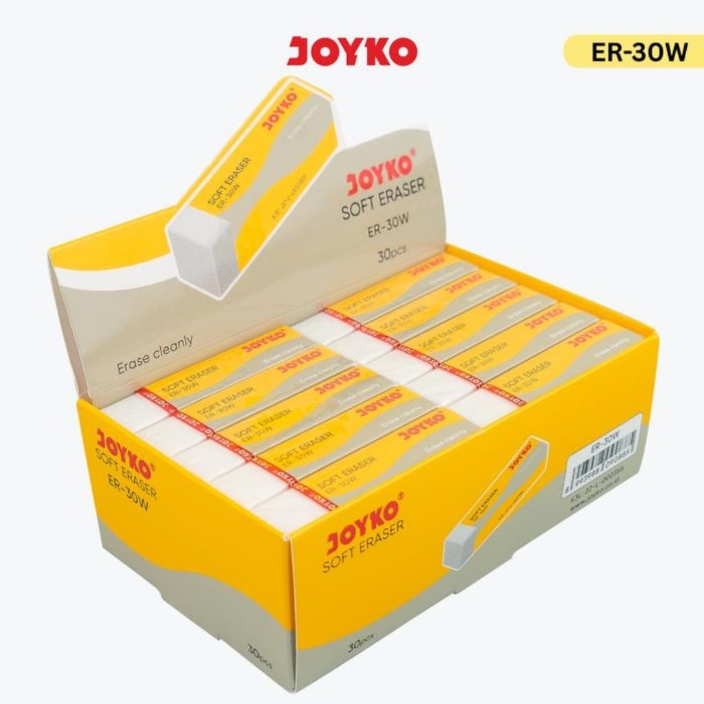 

PENGHAPUS JOYKO EP-30 W SOFT ERASER PUTIH PANJANG 1 PACK ISI 30 Harga Murah Grosir