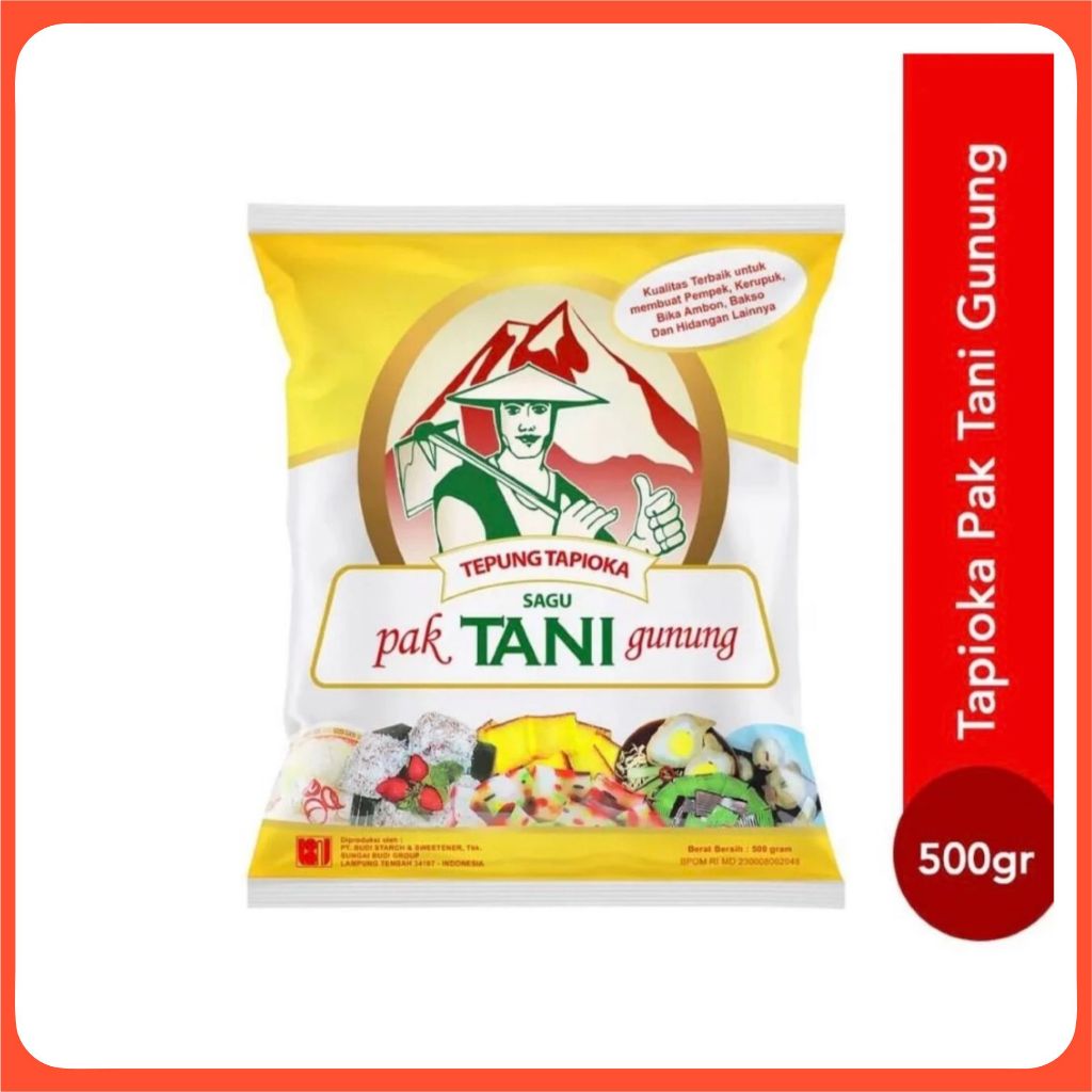 

Tepung Tapioka Sagu Cap Pak Tani Gunung 500gr