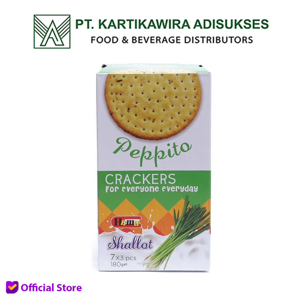 

Peppito Shallot Flavor Crackers 180 gram (krekes rasa bawang)
