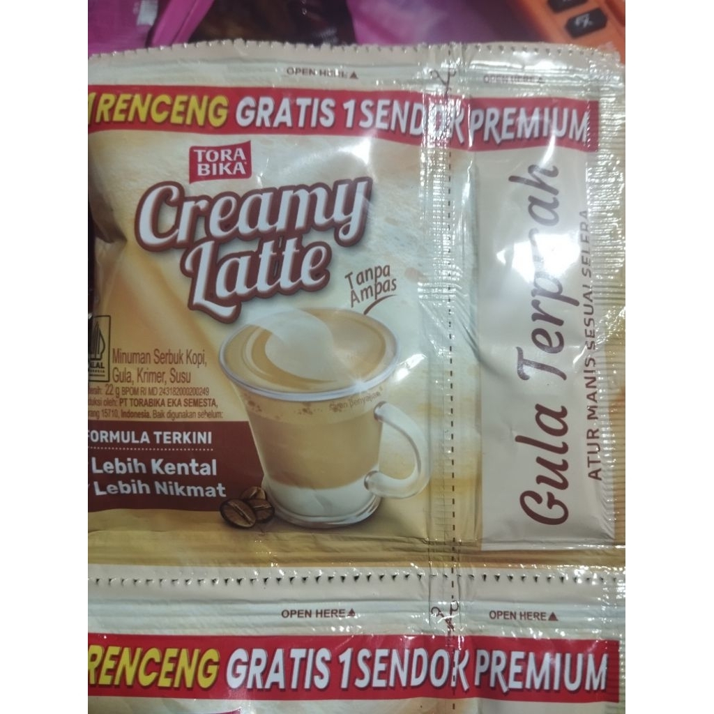 

Tora Bika Creamy Latte 22gr isi 10 sachet