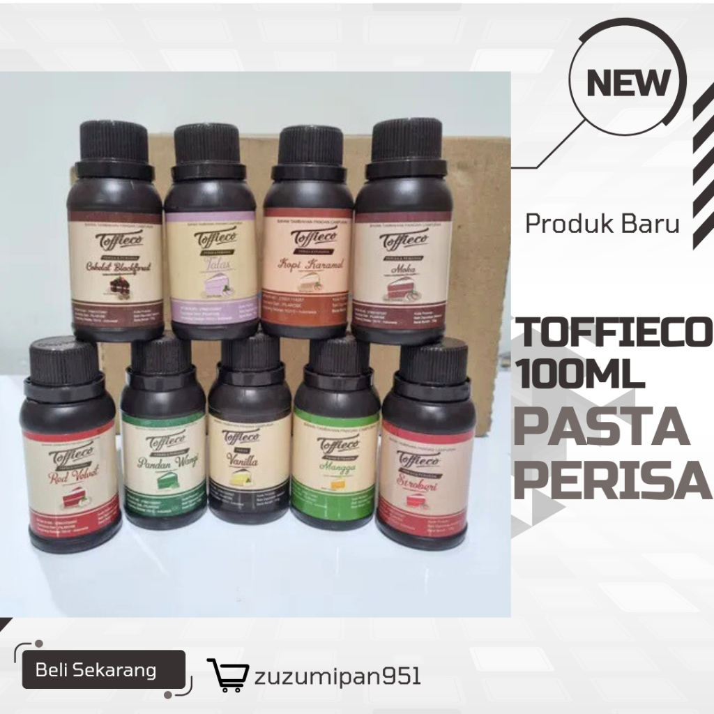 

TOFFIECO Pasta Perisa 100ml Aneka Varian | Pasta Pewarna & Perisa Kue Minuman