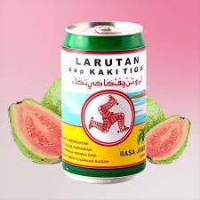

Cap Kaki Tiga Larutan Penyegar Rasa Jambu Biji 320 Ml Kaleng