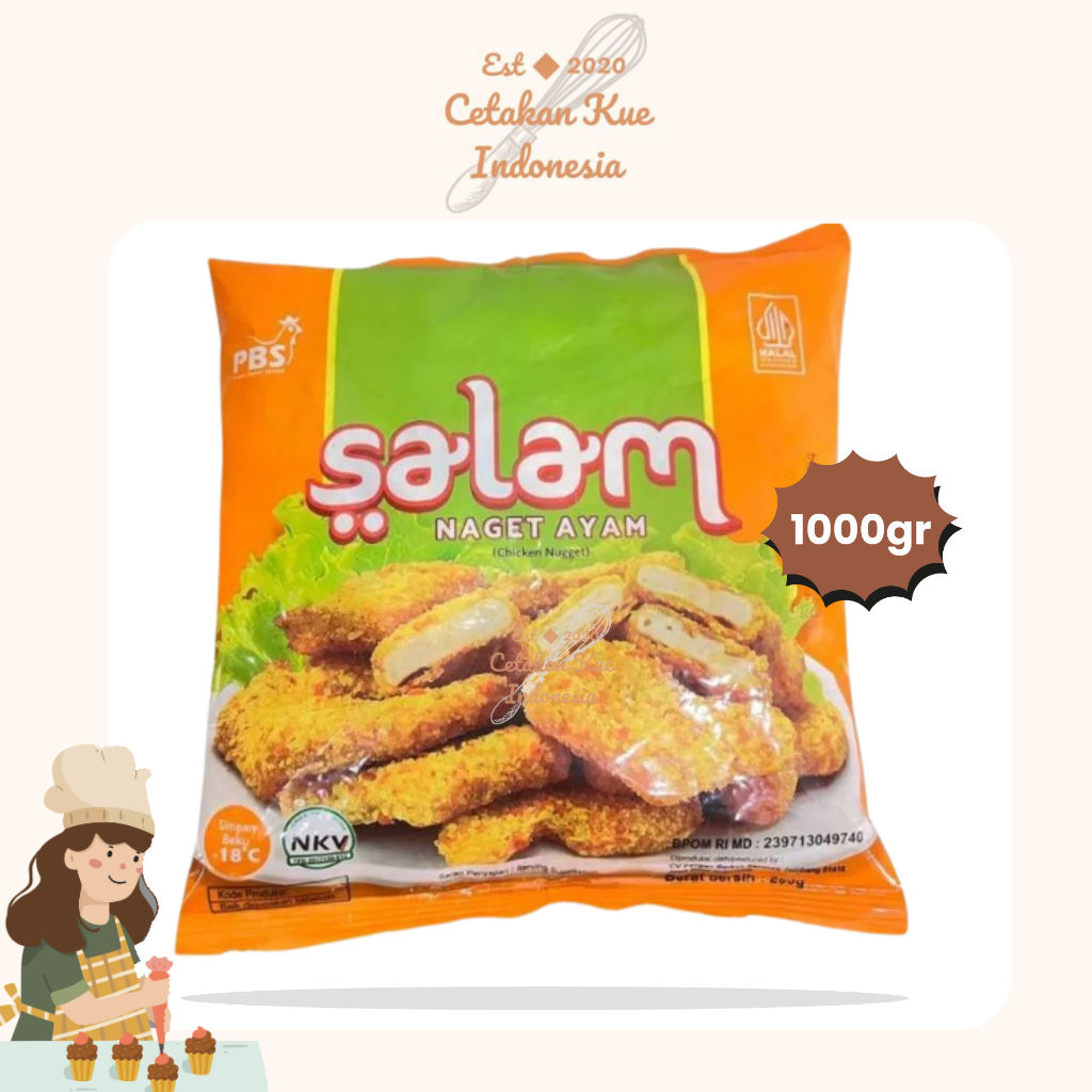 

{CKI} SALAM CHICKEN NUGGET NUGET NAGET AYAM FROZEN FOOD 1000GR